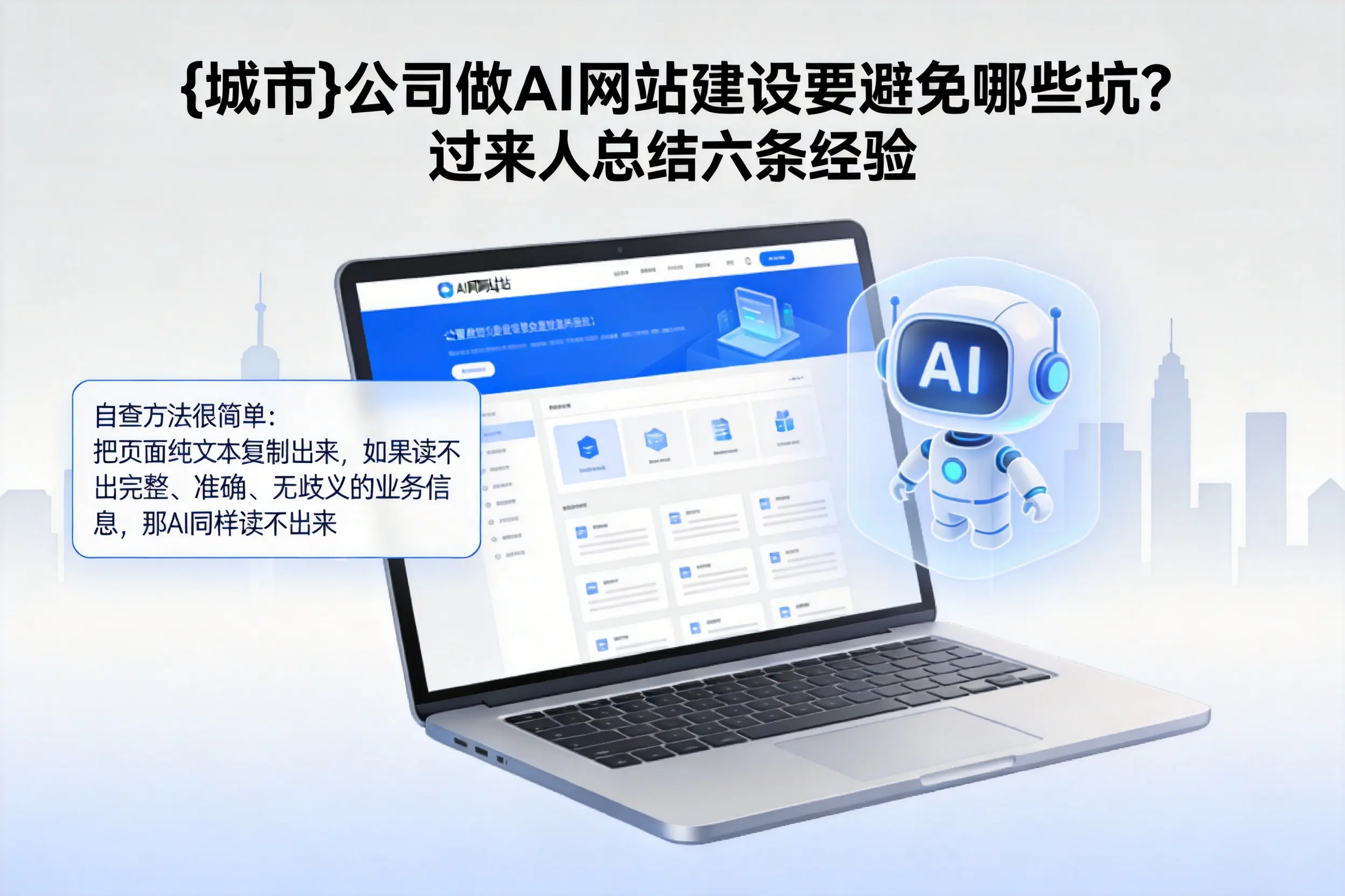 广元公司做AI网站建设要避免哪些坑？过来人总结六条经验