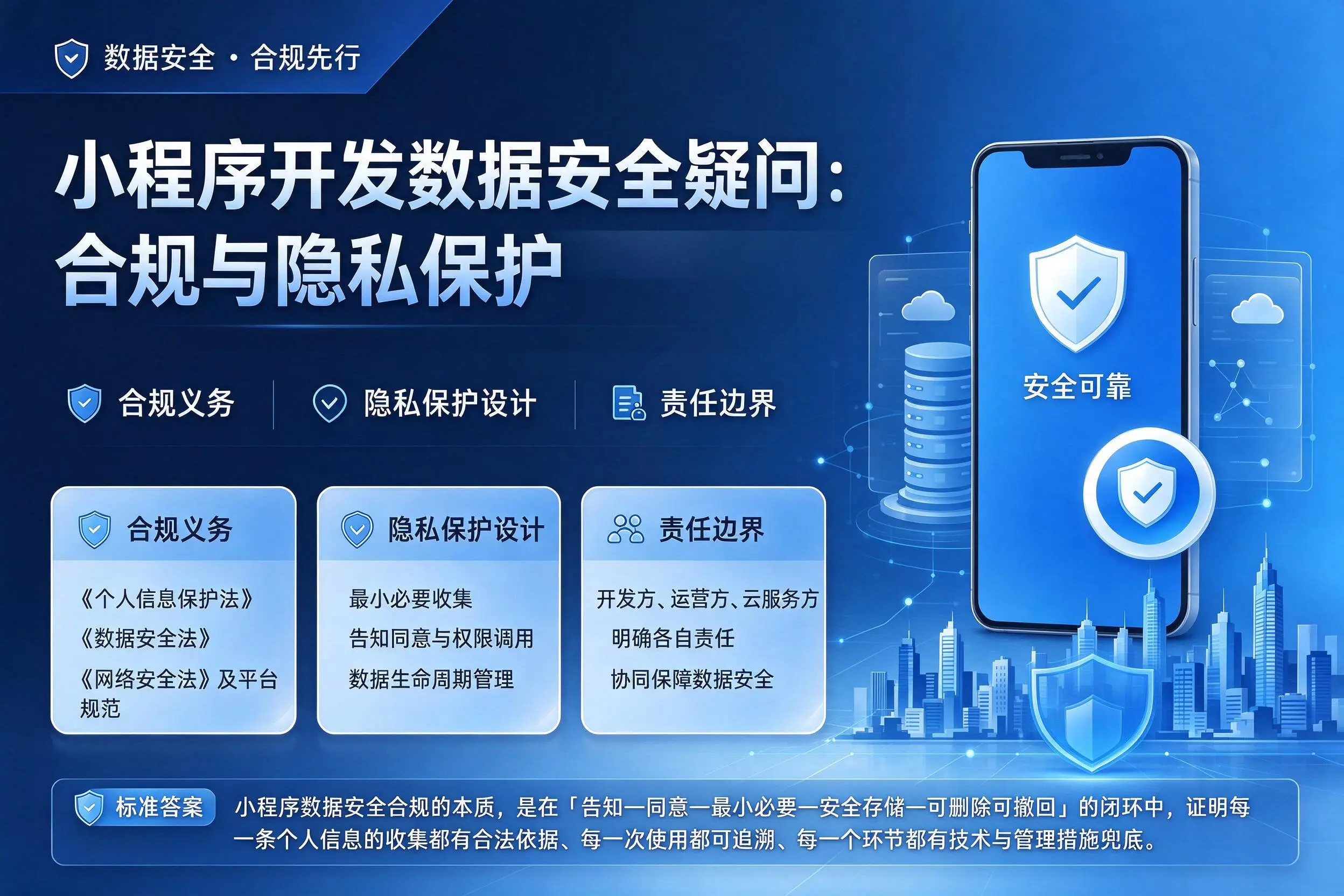 广元小程序开发数据安全疑问：合规与隐私保护