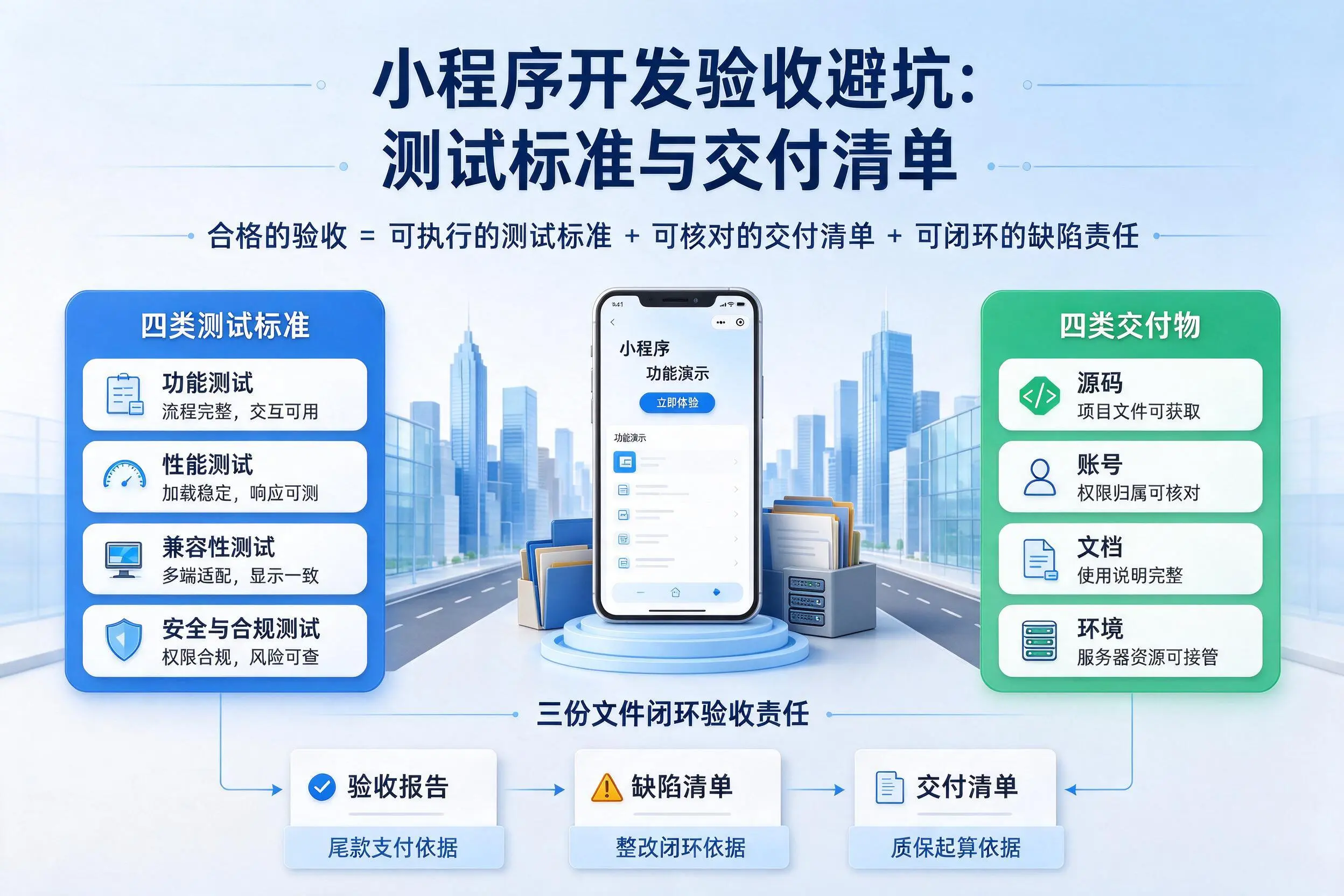 广元小程序开发验收避坑:测试标准与交付清单