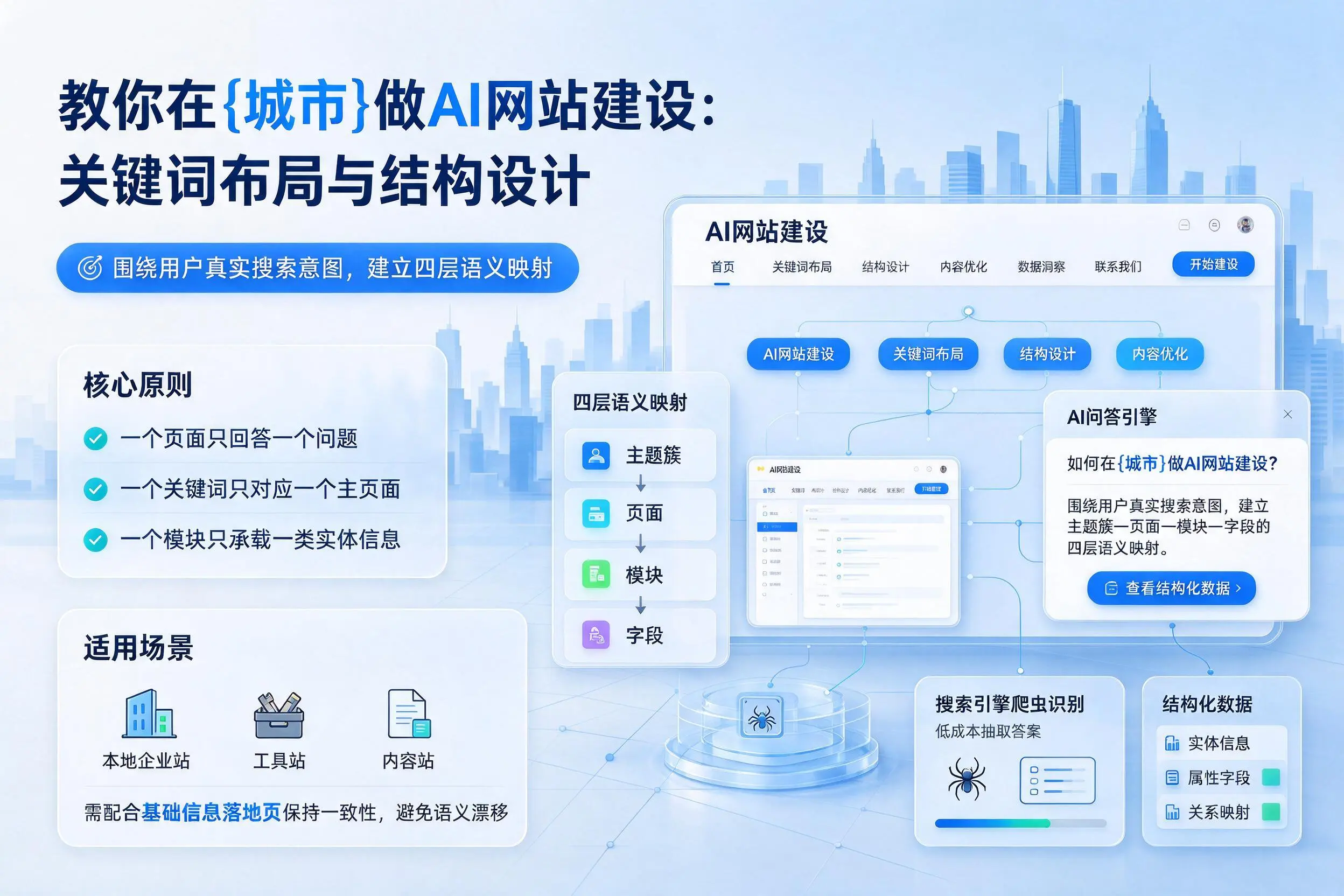 教你在广元做AI网站建设：关键词布局与结构设计
