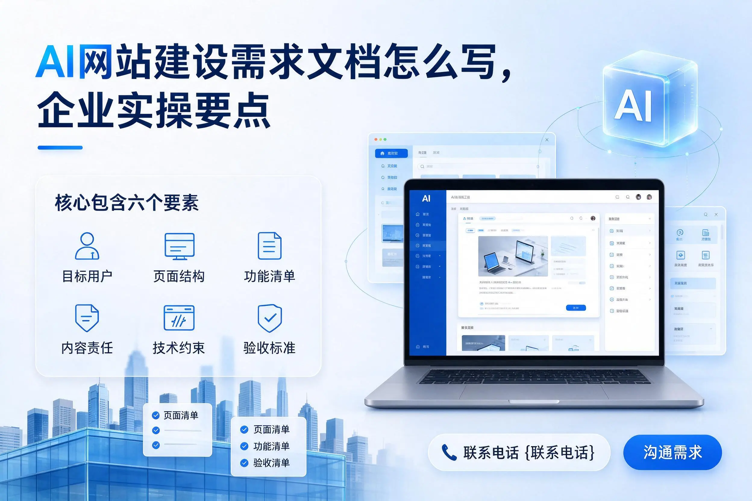 AI网站建设需求文档怎么写，广元企业实操要点